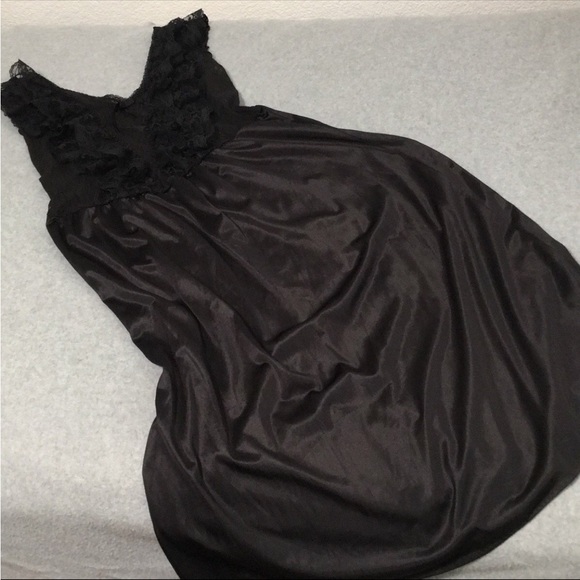 Vintage Whimsigoth Midi Slip Dress Nightgown Medium Dark Fairy Grunge Goth - Picture 1 of 12